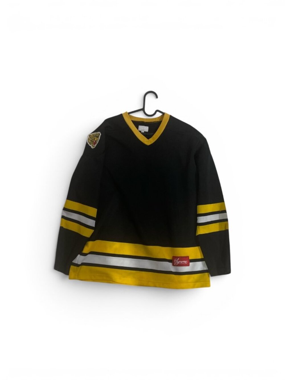 Supreme Freaky Hockey Jersey Black Yellow SS17 Large